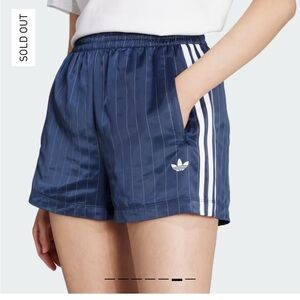 Adidas Originals Pinstripe Satin Shorts
